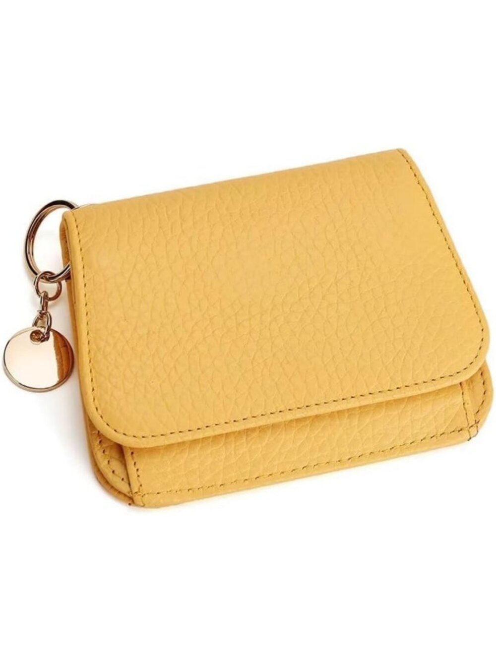 Slim RFID Blocking Leather Wallet for Women | Tri-Fold Card Case with Zipper